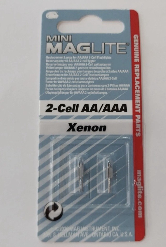 Mini MAGLite Replacement Bulbs Xenon 2-Cell AA/AAA - MADE IN GERMANY ✅