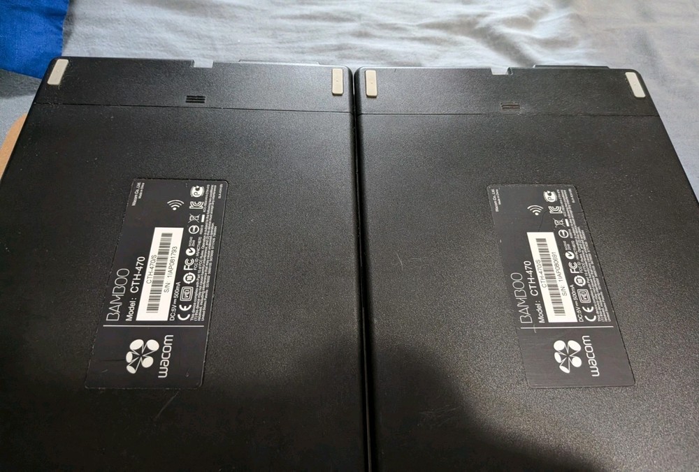 2 Wacom Bamboo Capture Pen Tablets (CTH470) w/ Cable Untested No Pen