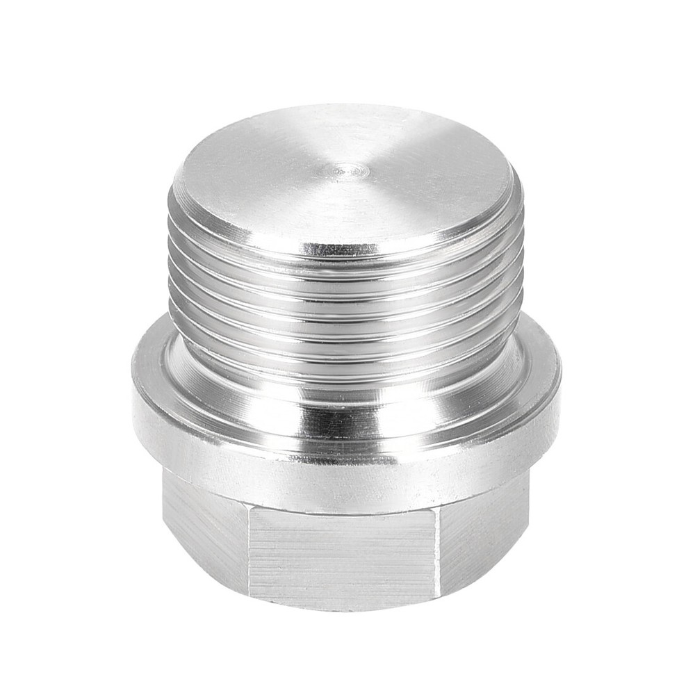 M24 x 1.5 Male Hex Head Plug 304 Stainless Steel Solid Thread Pipe Fitting