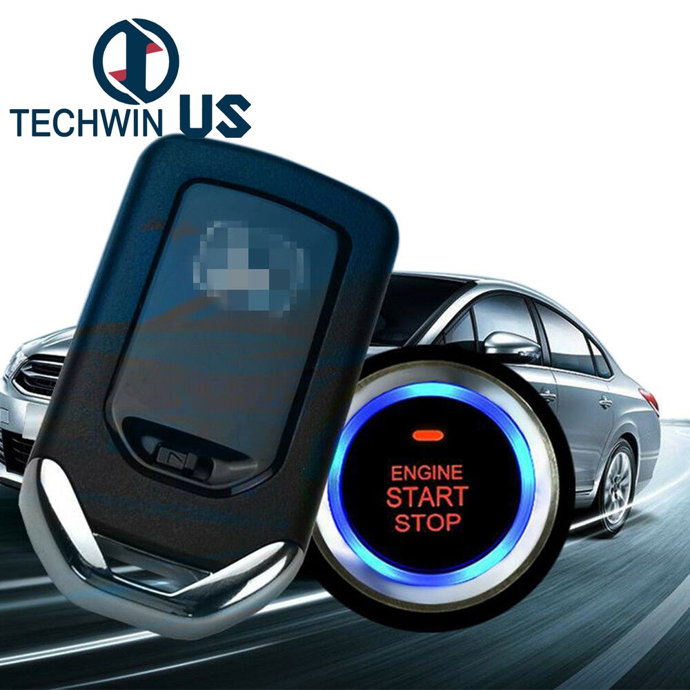 GPS Car Alarm Security System Push Button Start Passive Keyless Remote Kit