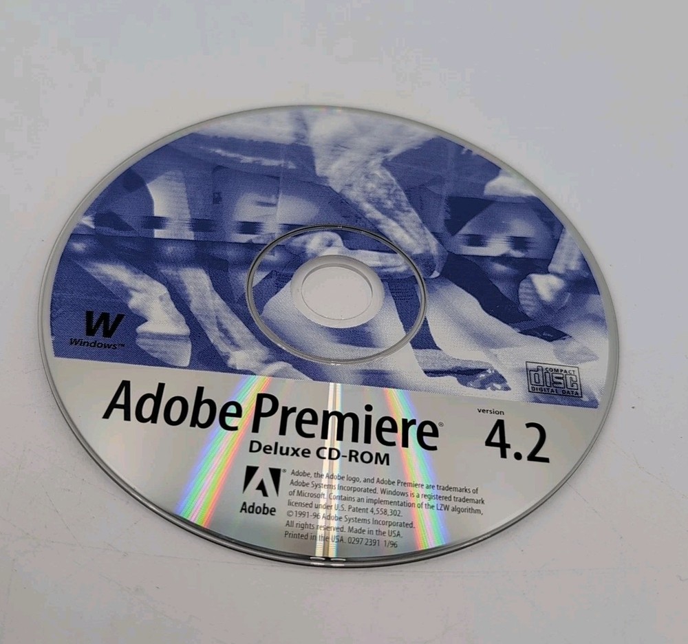 Adobe Premiere 4.2 for Windows Deluxe CD ROM Vintage Software Genuine Original