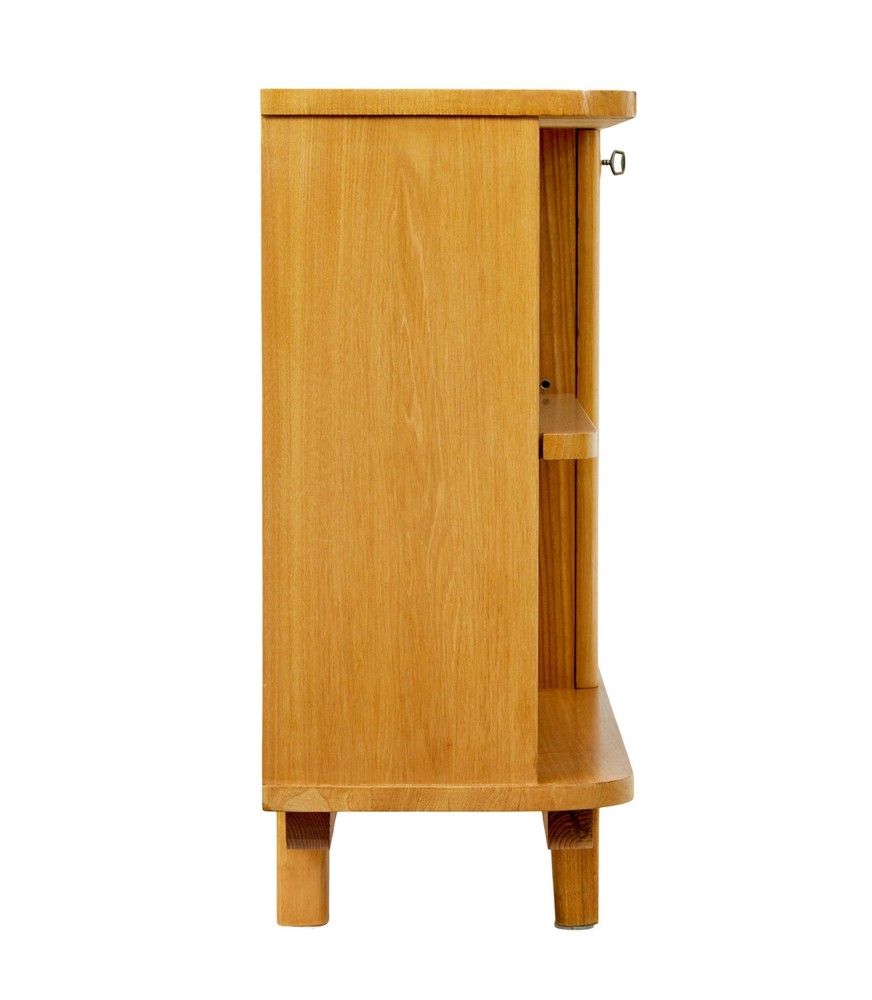SWEDISH MID CENTURY ELM LOW OPEN BOOKCASE