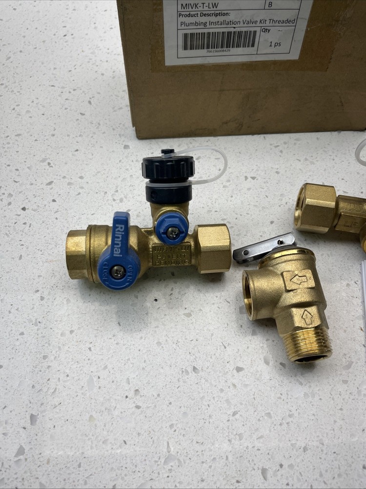 Rinnai MIVK-T-LW Tankless Valve Kit Installation Isolation NIB