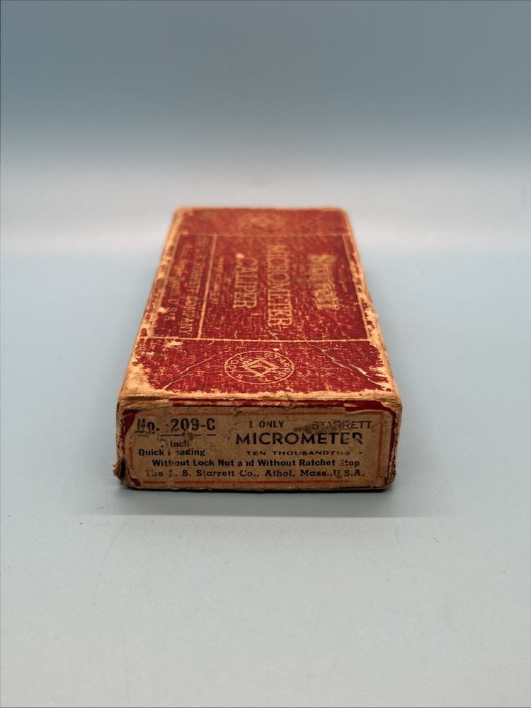 Starrett 1 Inch Micrometer With Box