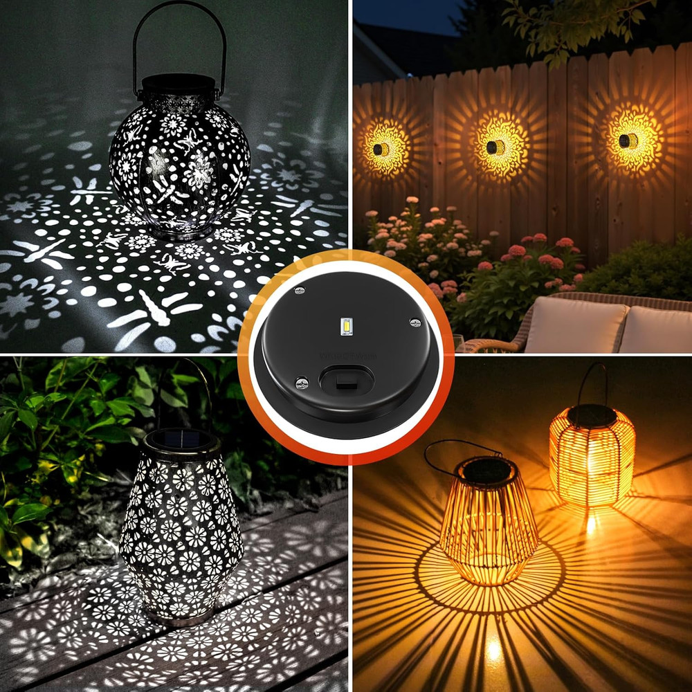 2 Pack Replacement Solar Light Parts, Waterproof Solar Light Replacement Top wit