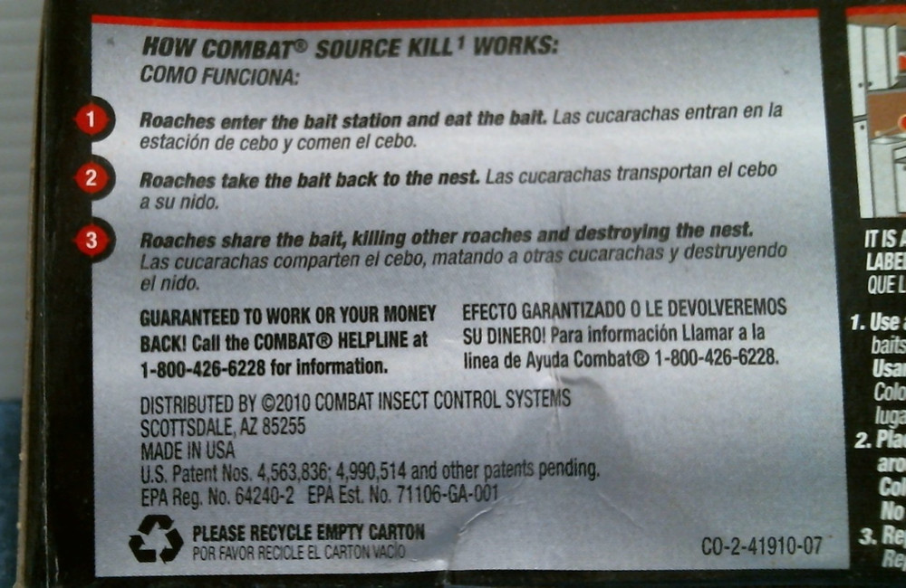 Combat Source Kill Roach Control 12 Bait Stations (41910) FS