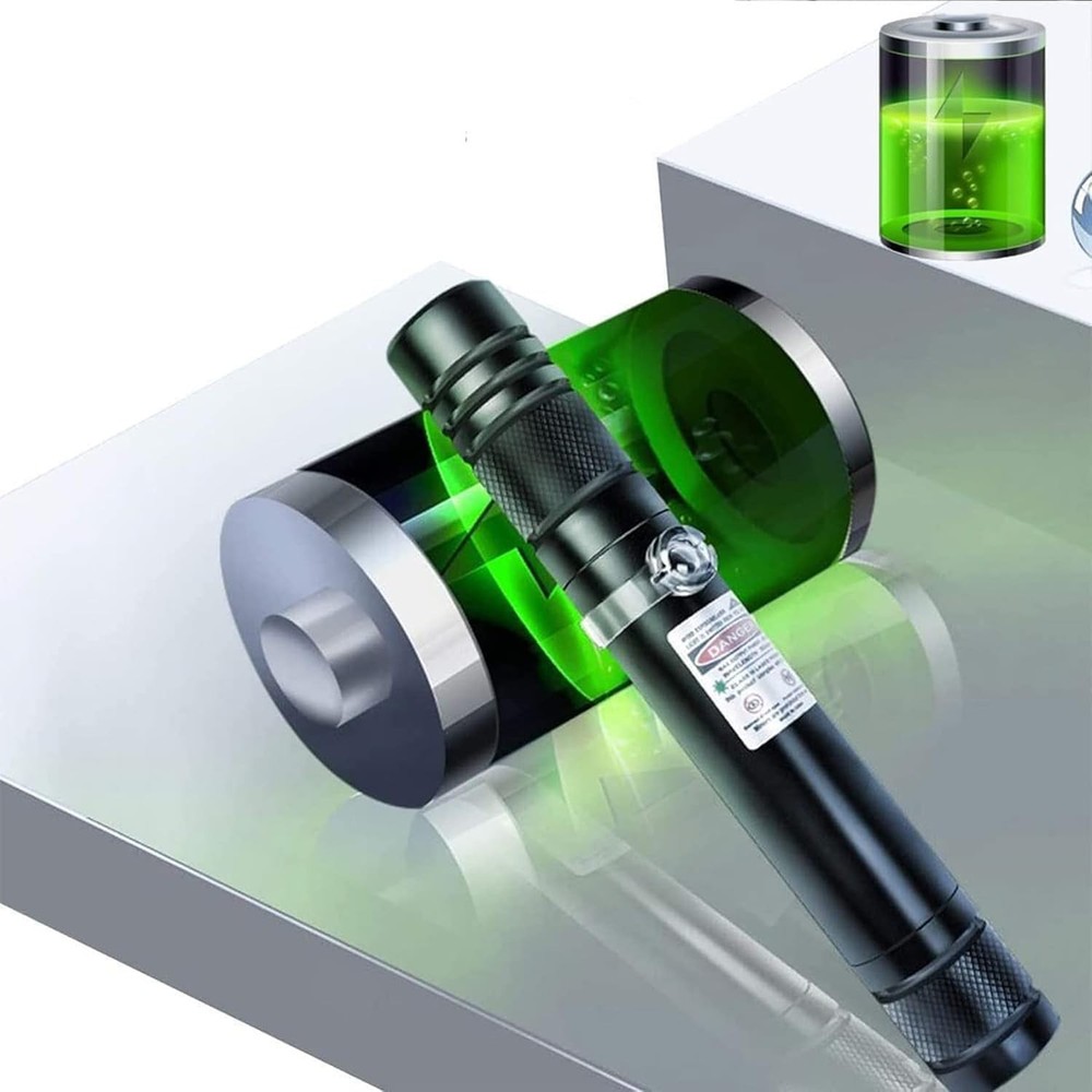 High Power Tactical Green Laser Pointer with Adjustable Focus & USB Recharge