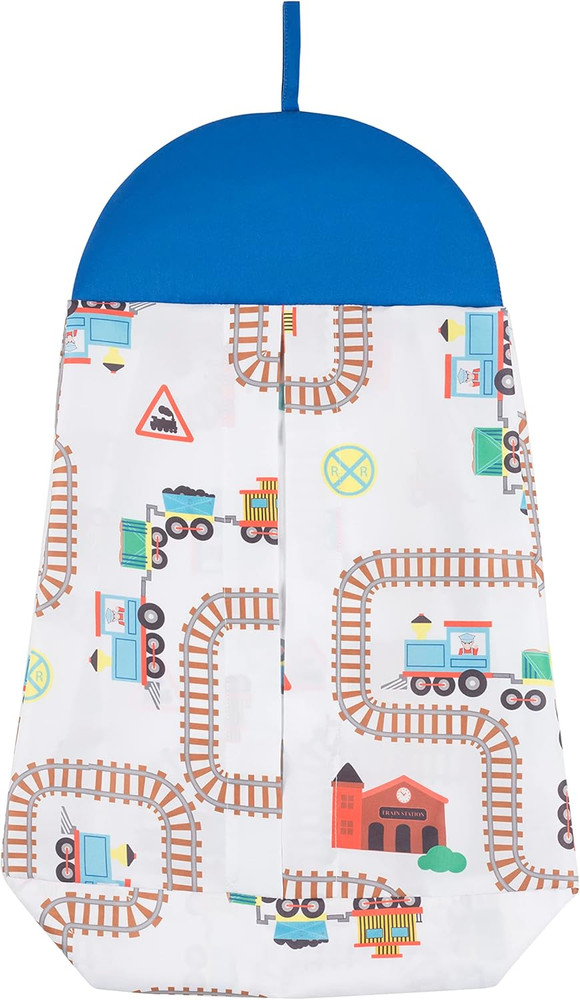 4 Piece Boys Crib Bedding Set - Choo Choo Train - Includes Quilt, Fitted Sheet,