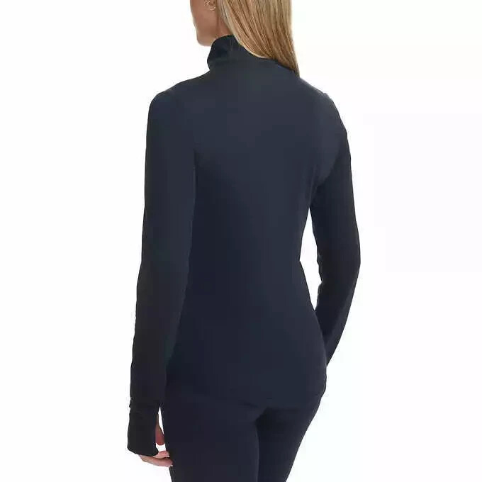 Paradox Women's Merino Blend Performance Base Layer Top, Black, Size XL