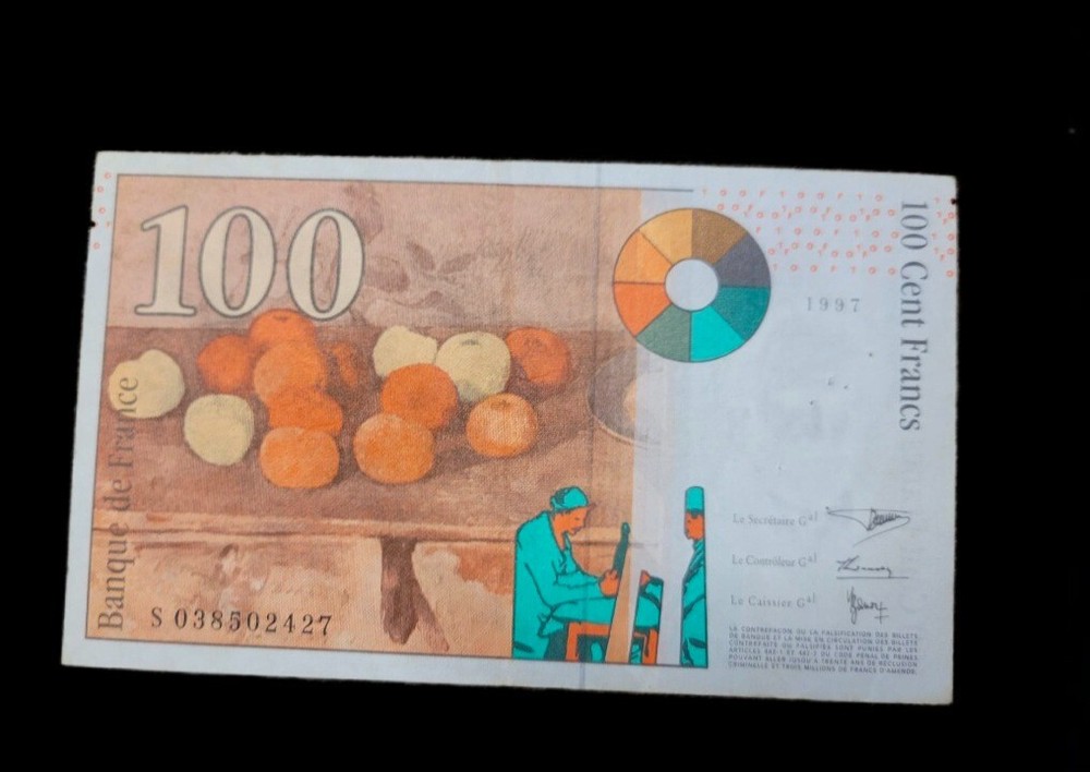 Billet 100 francs Paul Cézanne