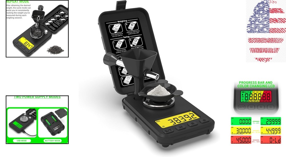 Compact 50g Precision Scale with Adjustable Backlight, Perfect for Reloading