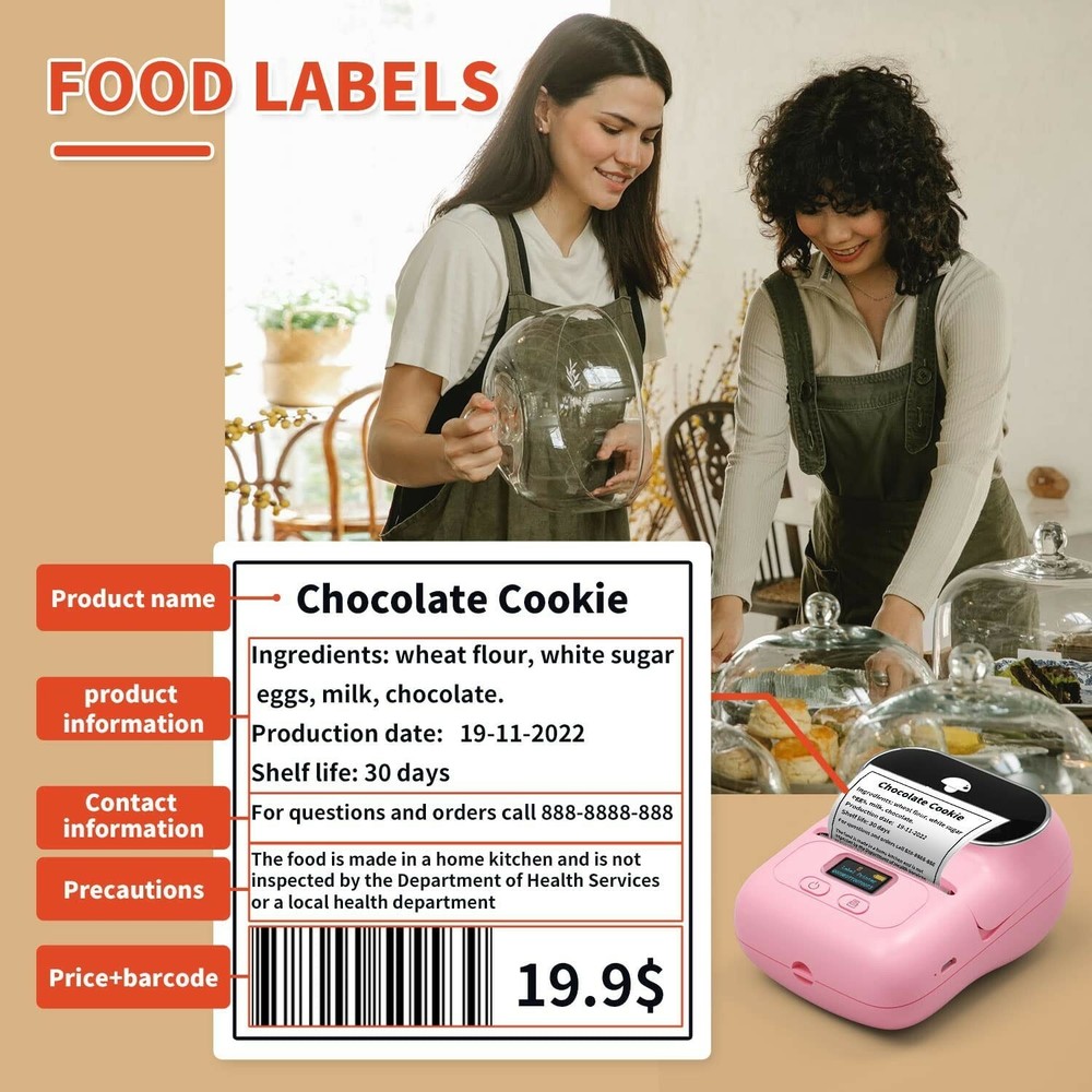 Phomemo M110 Label Maker Portable Bluetooth Thermal Sticker Label Maker Printer