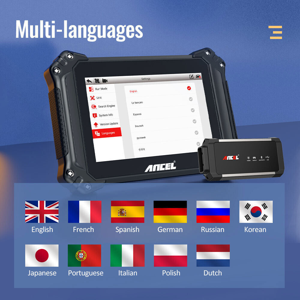 ANCEL V6 PRO+ All System Bidirectional OBD2 Scanner Diagnostic Key Programming