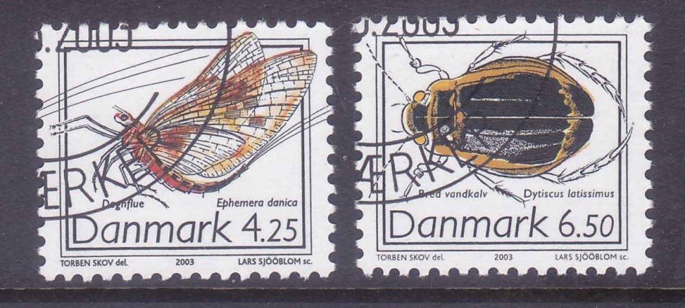 Denmark 1252-53 Used 2003 Insects 2 Issues Very Fine