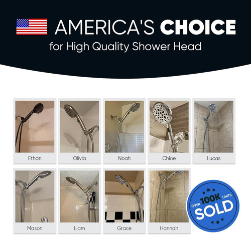 Cobbe Shower Head, 9 Functions High Standard model, ‎‎1. Premium Chrome