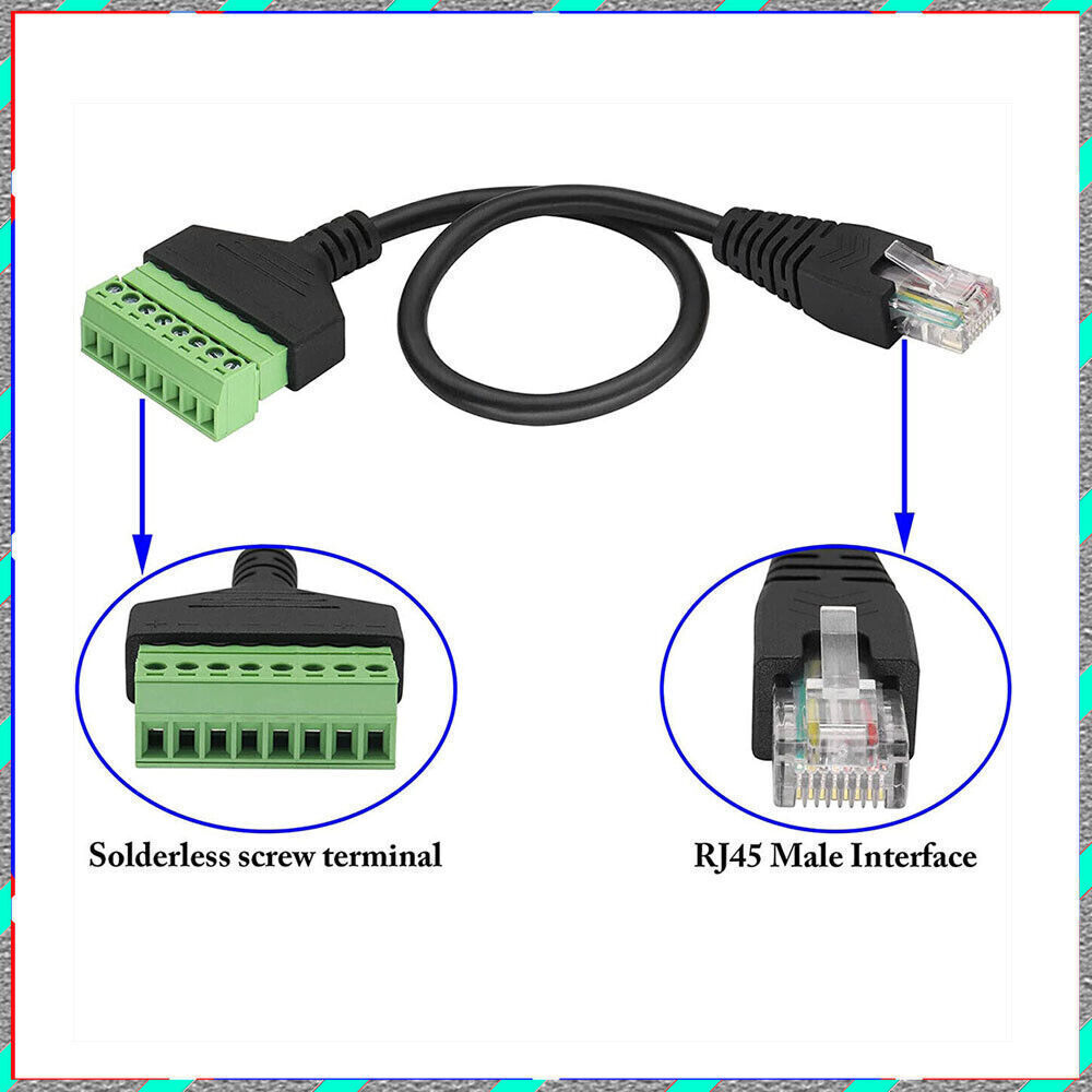 RJ45 revolution terminal 8-core extension Network cable adapter cable can fixed