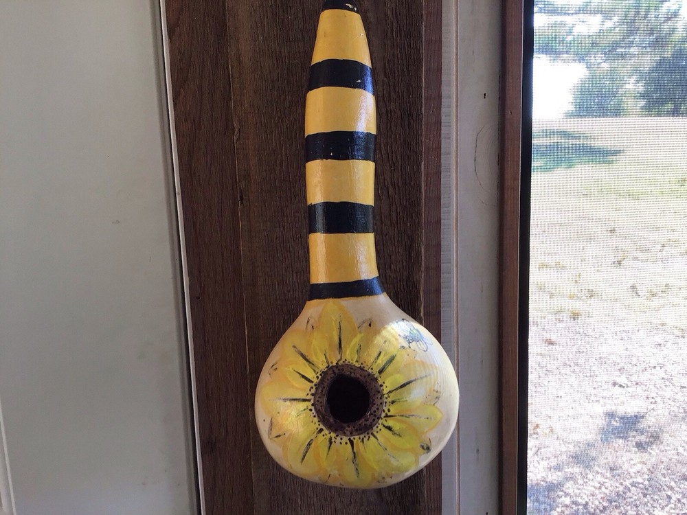 Hand Painted Gourd Bird House
