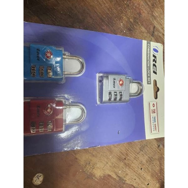 REI 3 Pack Travel Luggage Locks TSA Approved