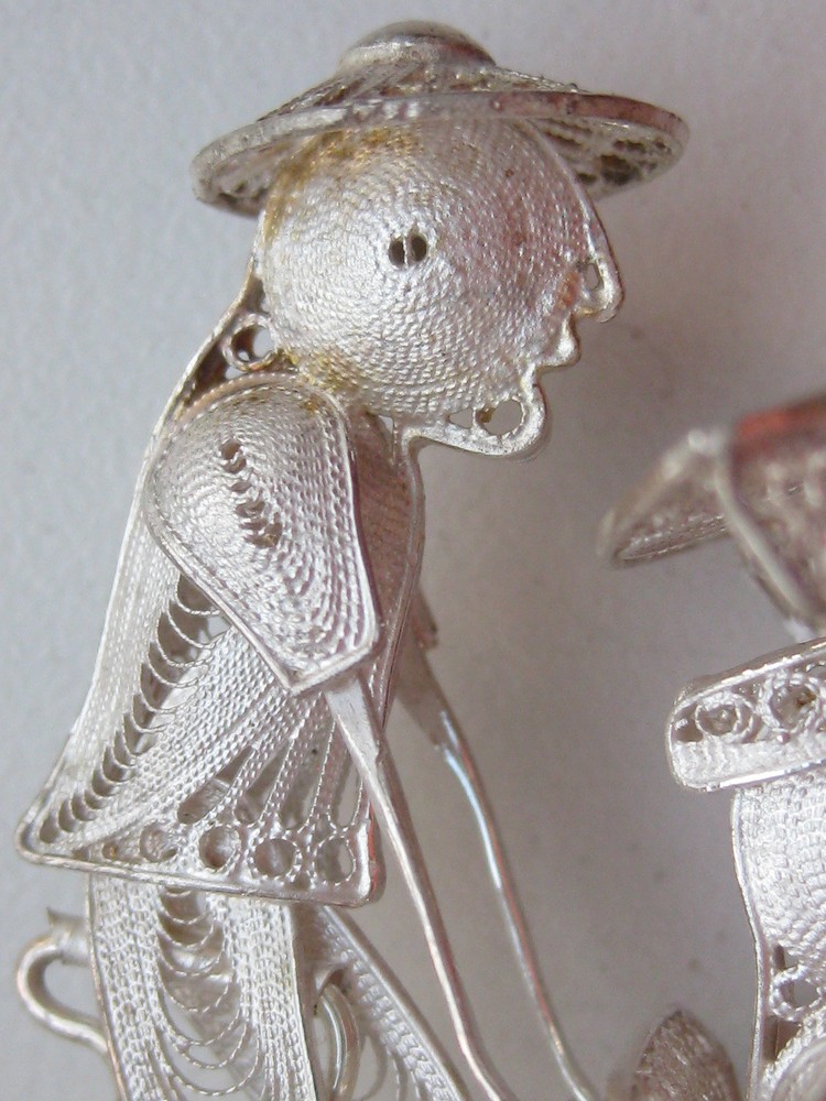 Old Silver Filigree Rickshaw Hand Made