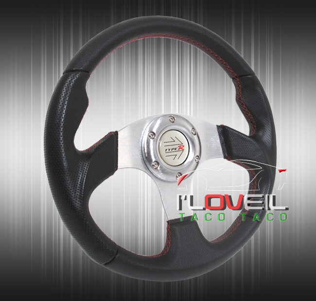 320mm 6 Bolt Mounting Steering Wheel + Thin Quick Release + Hub Adapter + Button