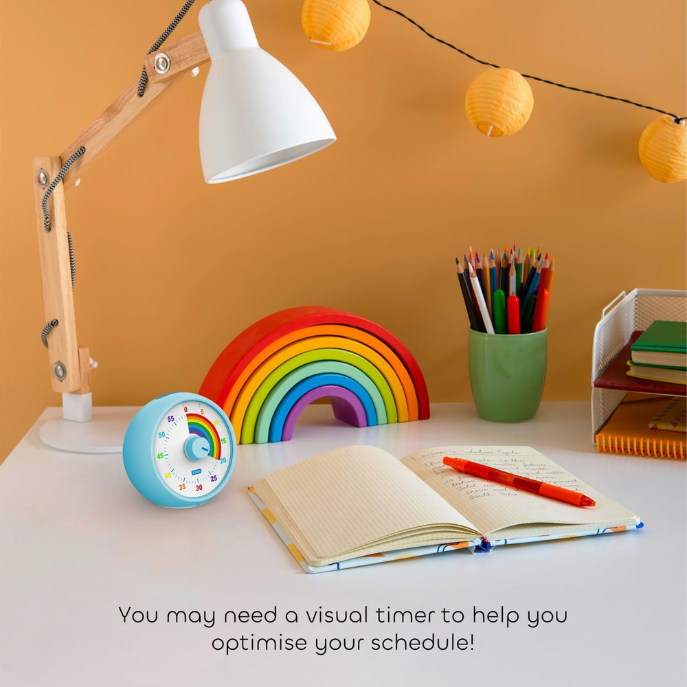 Visual Timer for Kids, 60-Minute Countdown for Classroom Office Kitchen, Desk Ti