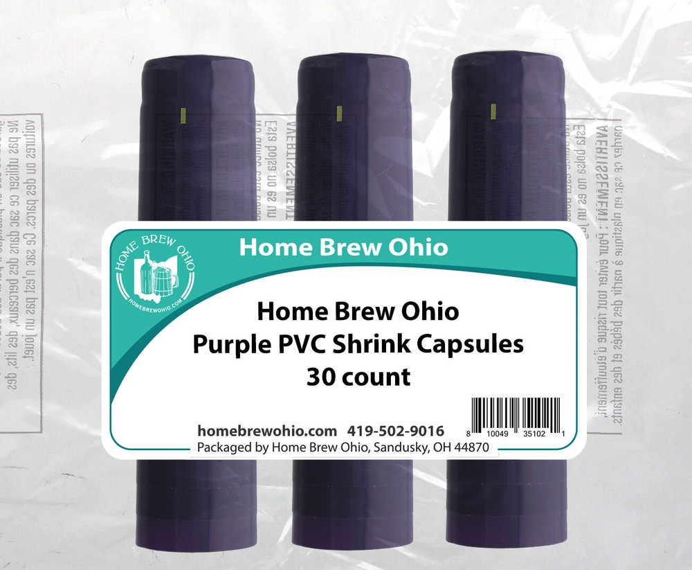 Purple PVC Shrink Capsules 30 Count