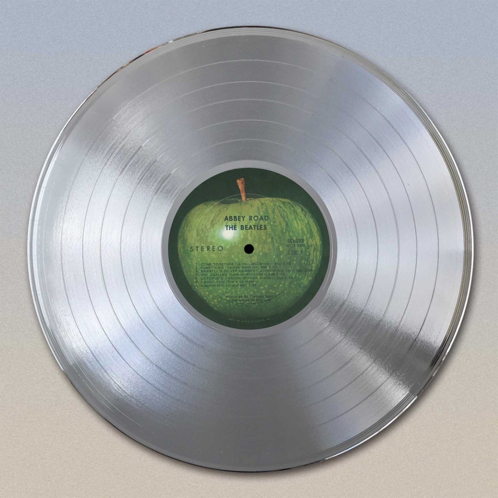 Beatles "Abbey Road" Gold LP Record wall art