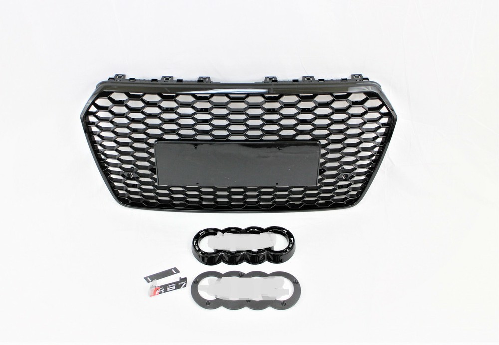2016-18 A7 S7 C7.5 RS7 style front bumper grille spoiler valance conversion kit