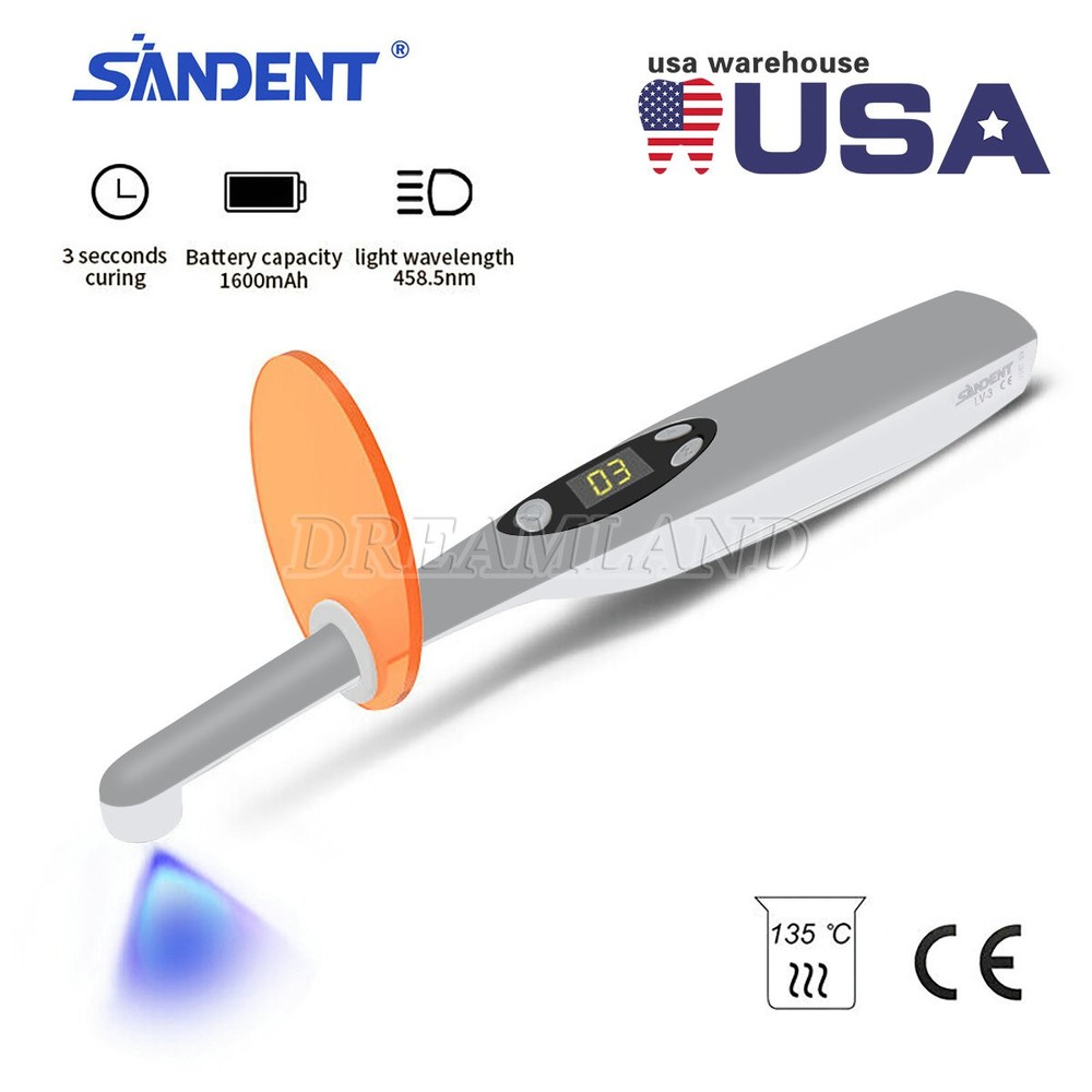Dental Cordless Led Curing Light 3 Second iLED Cure Lamp Woodpecker DTE Style US