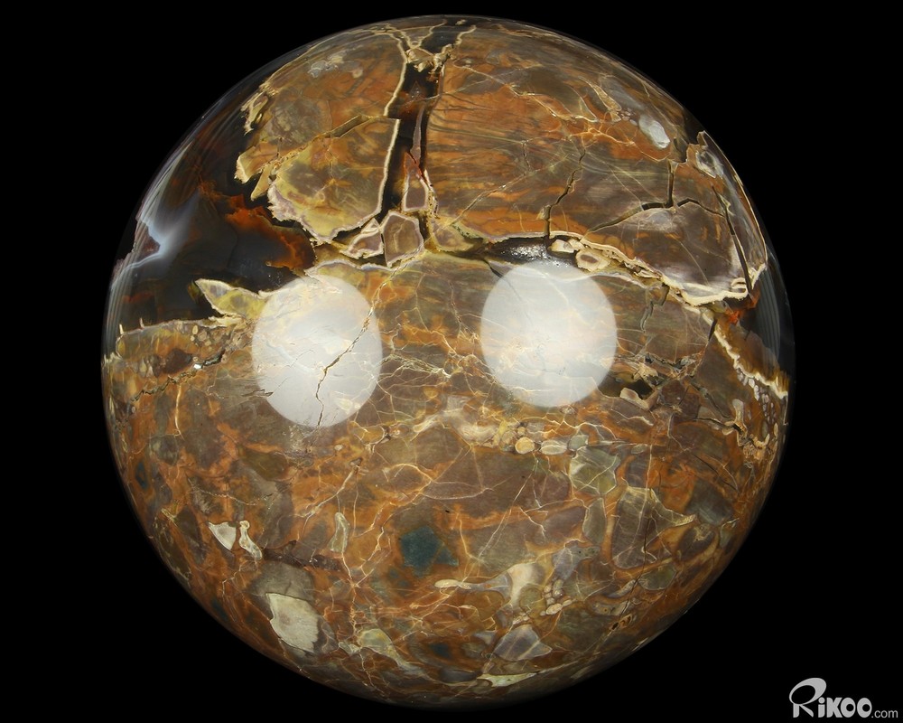 7.9" Dinosaur Egg Agate Geode Hand Carved Crystal Ball/Sphere