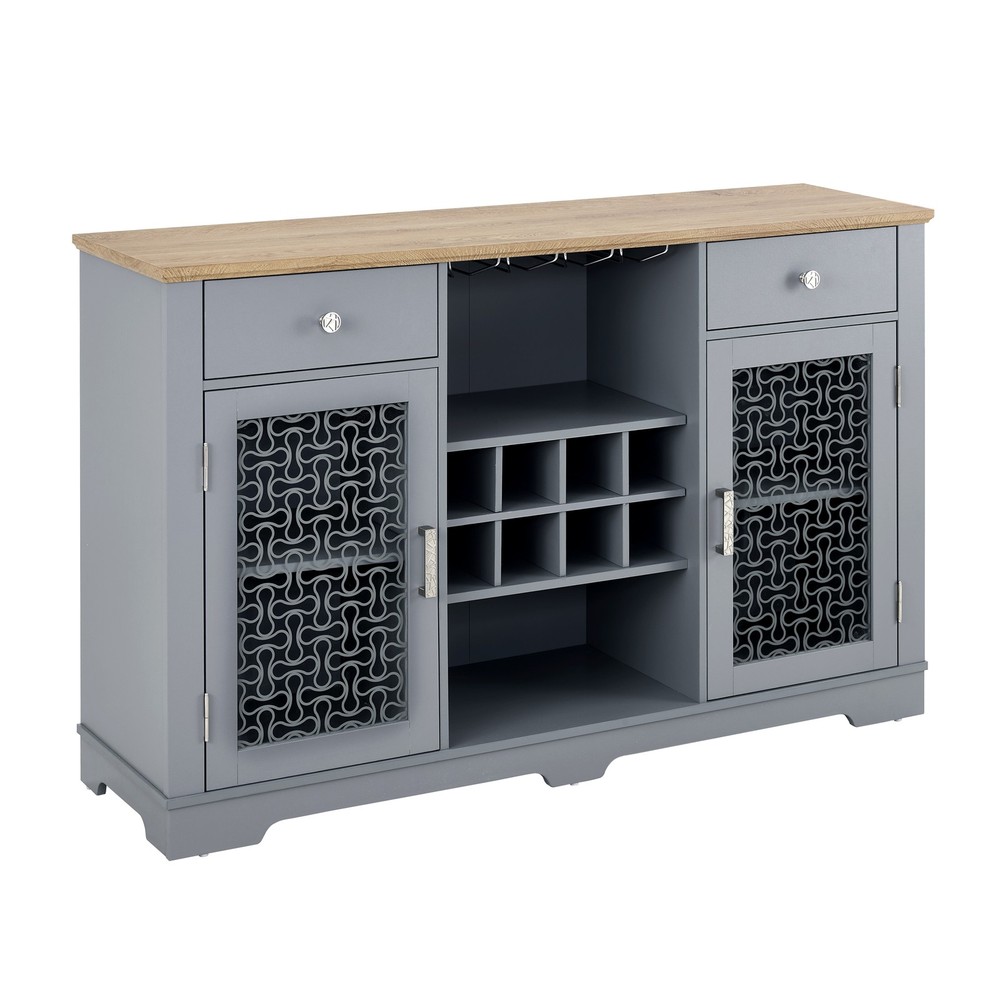 Modern Farmhouse Buffet Cabinet, Sideboard with 2 Drawers