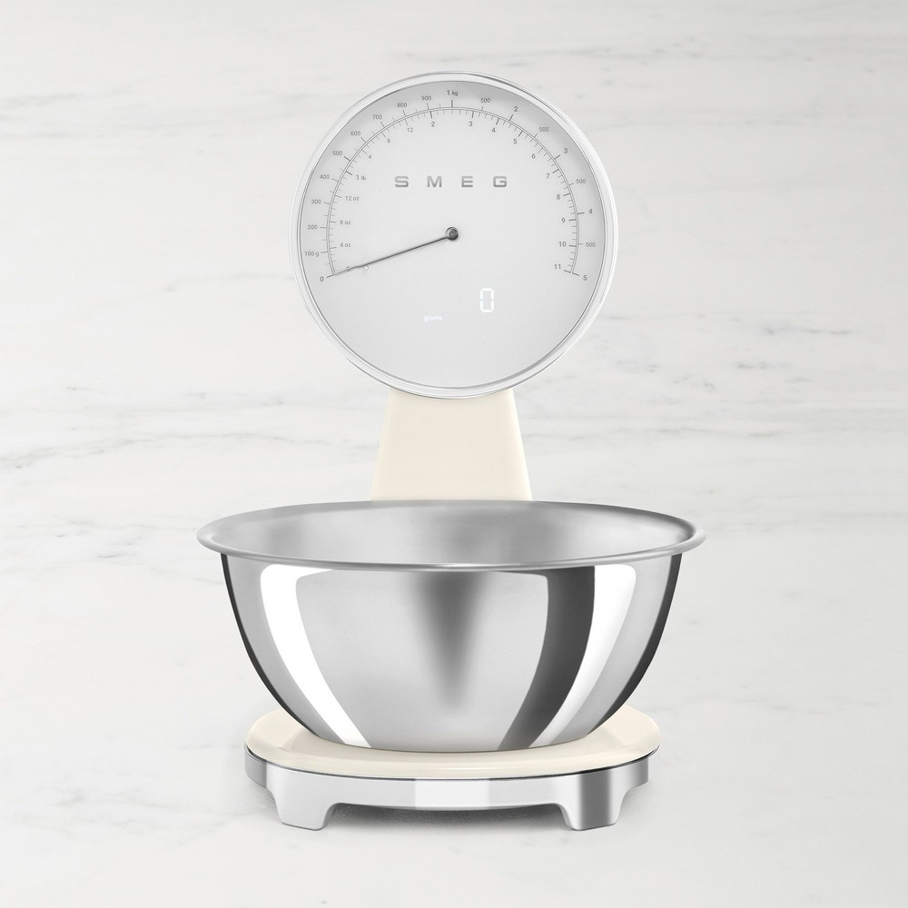 Williams Sonoma SMEG 50's Kitchen Scale Cream Scuffed
