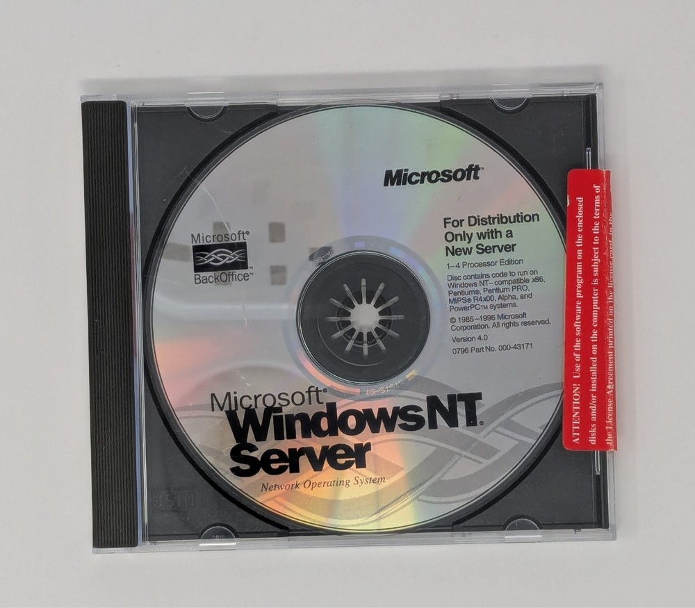 Microsoft Windows NT Server CD Version 4.0 - Vintage 000-43171