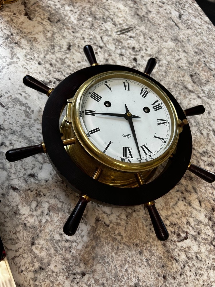 Schatz Ship Clock Nautical Bell Ships Wheel Germany
