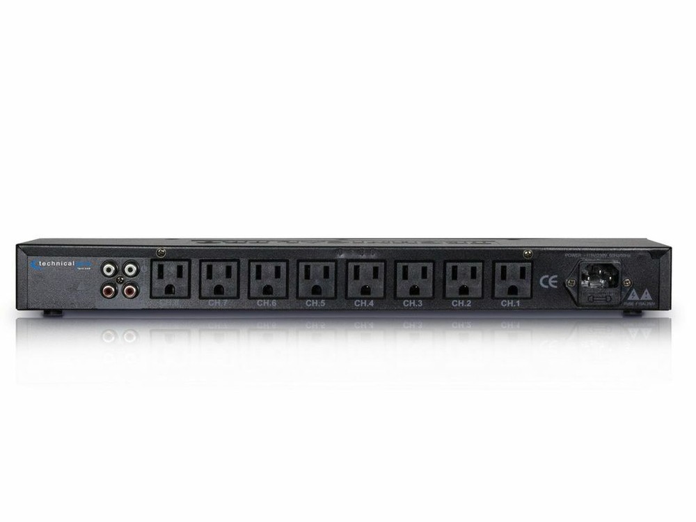 Technical Pro DB30 Rack Mount dB Decibel Display Meter w/ 8 Outlet Power Supply
