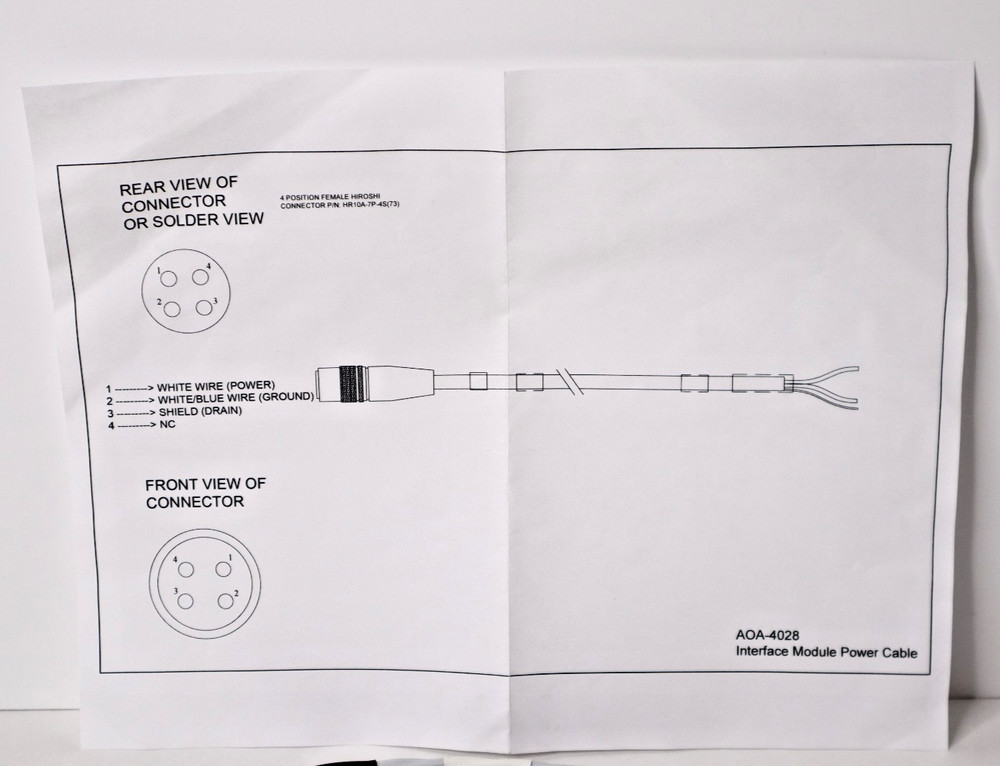 AOA-4028 AOA Interface Module Power Cord (8 Available)