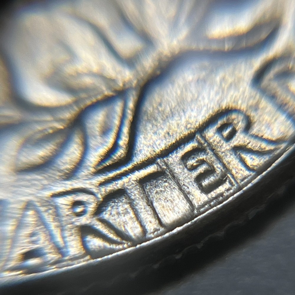 1956 Washington Silver Quarter Errors DDR Toning Uncirculated