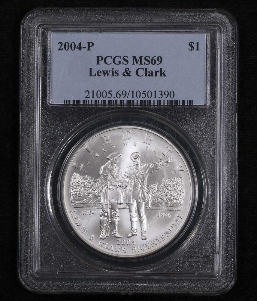2004 P PCGS MS69 Lewis & Clark Silver Commemorative Dollar