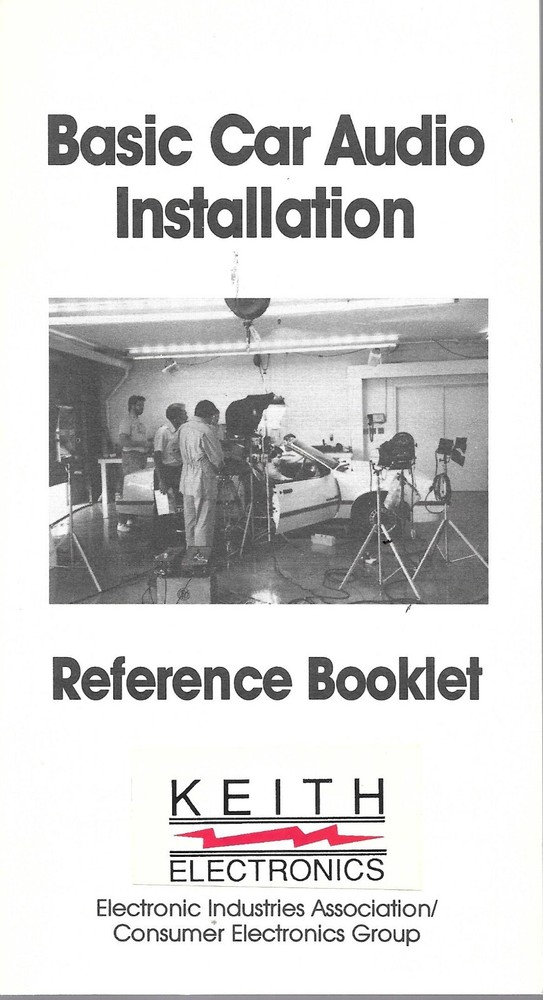 Basic Car Audio Installation Reference Booklet EIA 1987