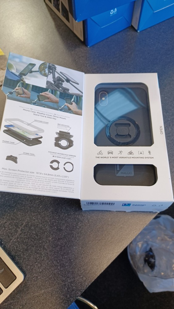 Genuine Piaggio Phone Case Mirror Mount Bundle - IPhone XS/X