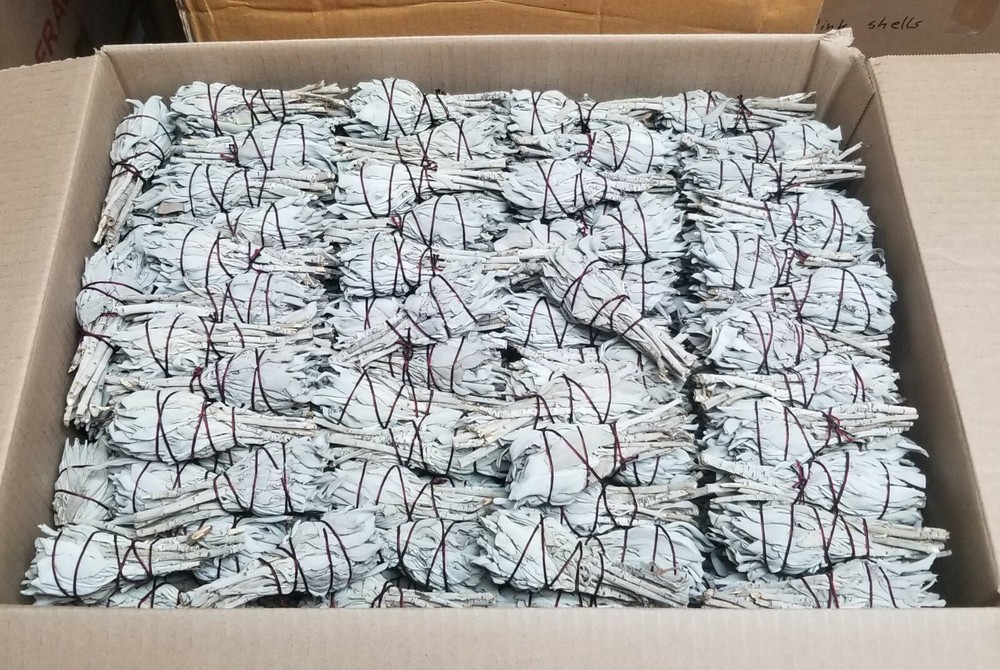 California Mini White Sage Smudge Incense 3"-4" Bundle (100 pcs)