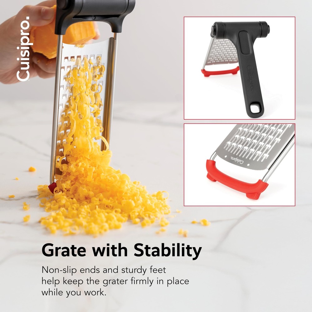 Surface Glide Technology Stainless Steel Folding Handle Grater, Coarse