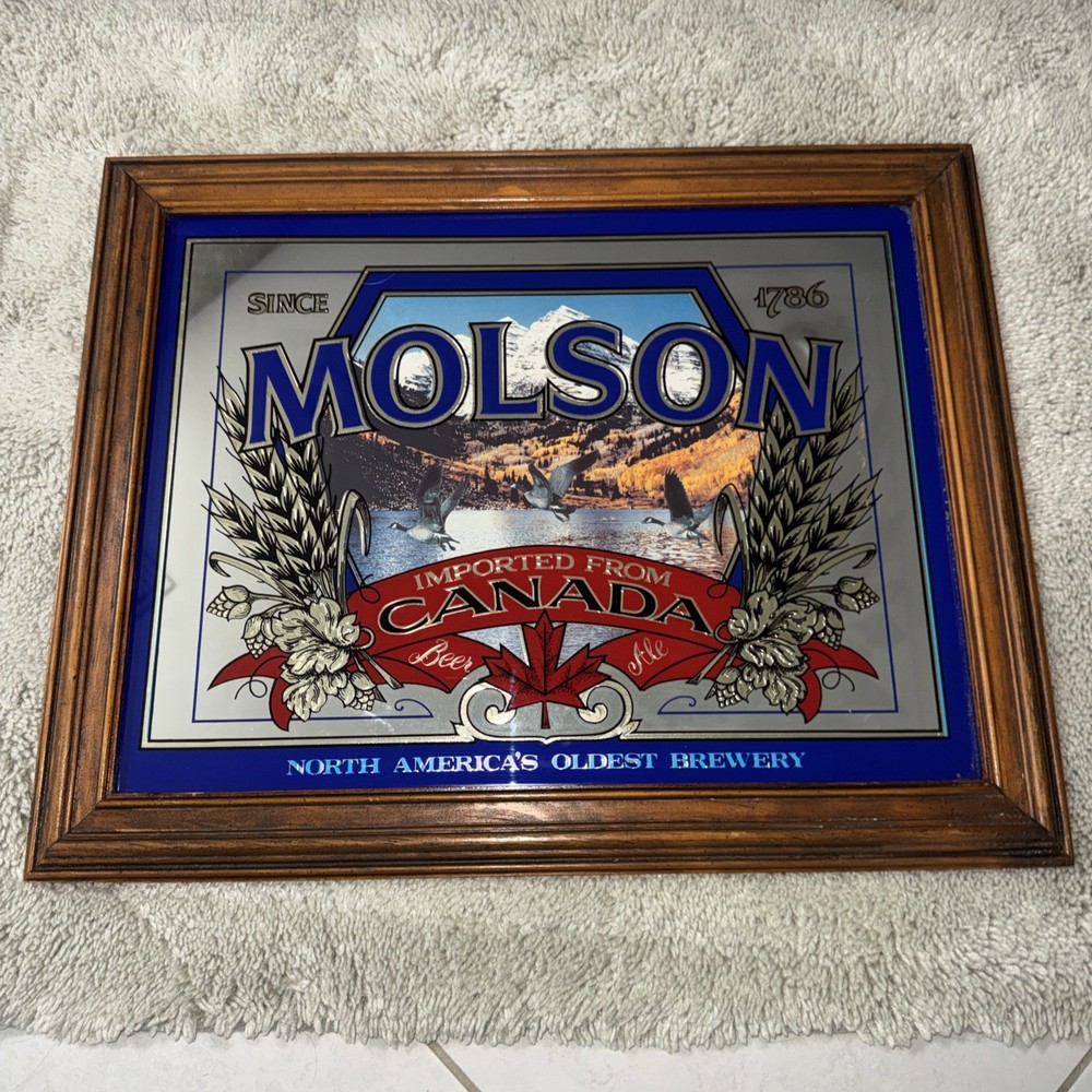 Molson Canadian Bar Mirror 20”x16”