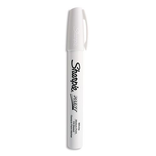 Sharpie Permanent Paint Marker, Medium Bullet Tip, White