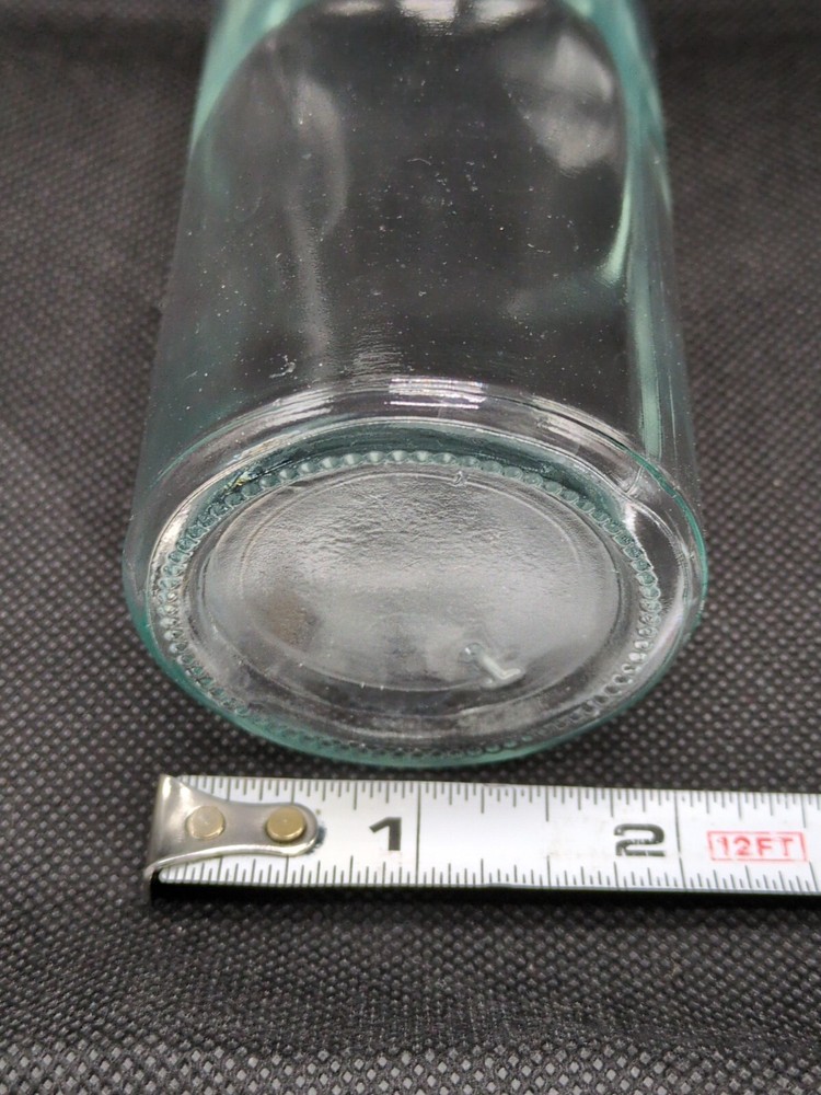(2) Vintage Clear Glass Bottles 6 1/2"