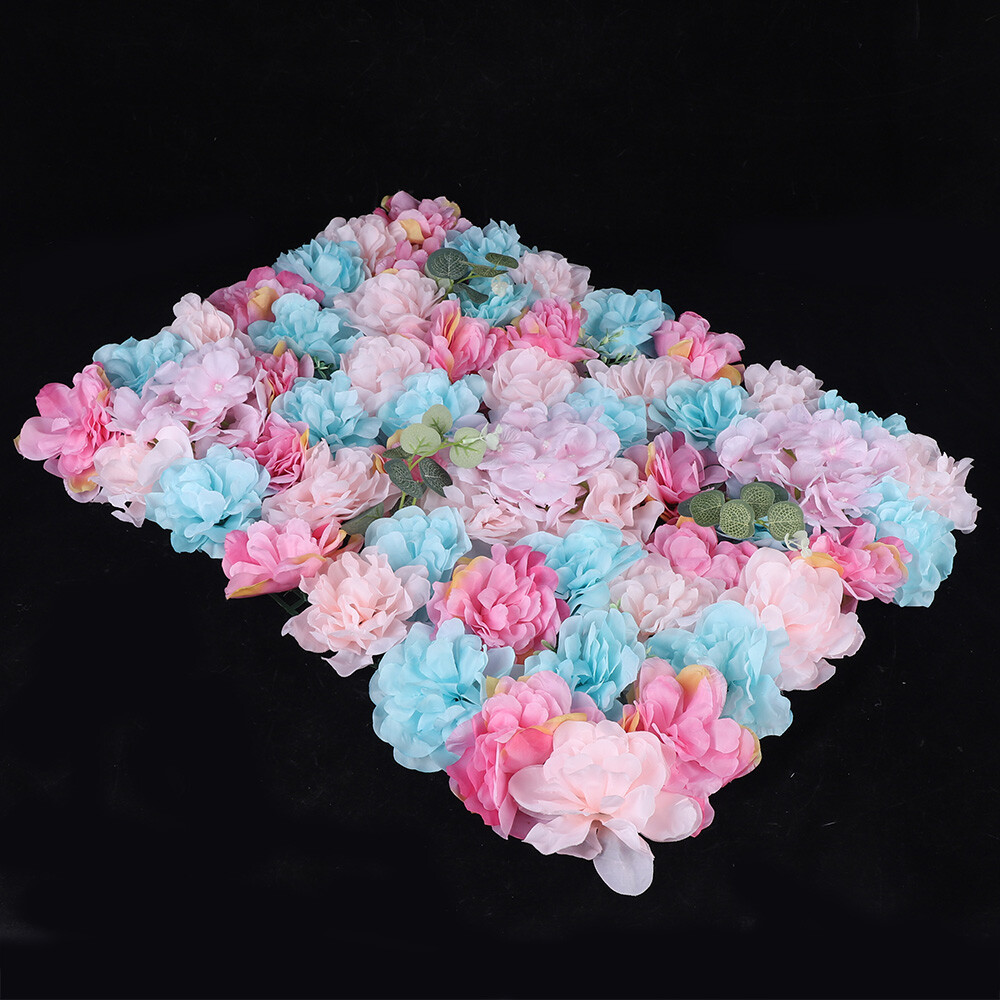 12x Romantic Artificial Flower Wall Hydrangea Rose Backdrop Wedding Decoration