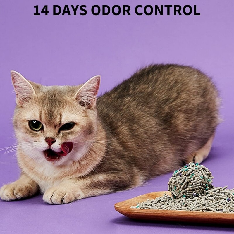 PETKIT Mixed Cat Litter Fast Clumping,Flushable,Dust-Free Bentonite Litter