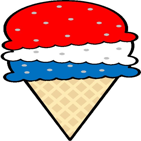 30 Custom Patriotic Ice Cream Cone Personalized Address Labels