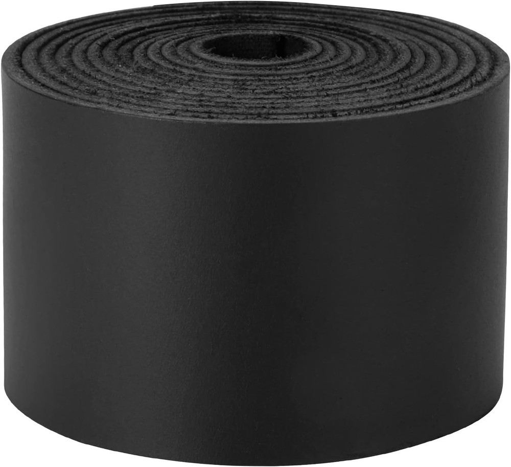 Soft, Waterproof 2 Inch Black Leather Strips - Versatile Crafting Material
