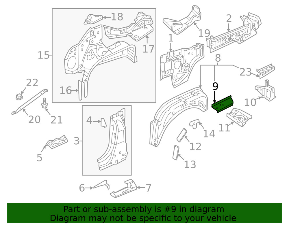 Genuine Audi Rear Extension 8V5-809-347